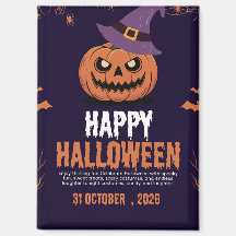 Carte de vœux Halloween joyeuse, salutation effray
