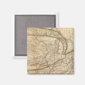 Aimant Carte des aigle des États-Unis (Recto/Verso)