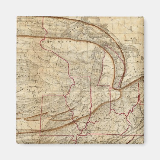 Aimant Carte des aigle des États-Unis (Devant)