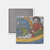 Aimant Carte des Amériques avec Explorer Amerigo Vespucci (Recto/Verso)