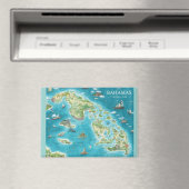 Aimant Carte des Bahamas (In Situ (Lave-vaisselle))