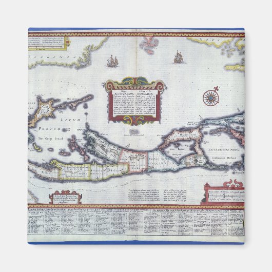 Aimant Carte des Bermudes (Devant)