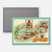 Aimant Carte des Bermudes classiques (Recto/Verso)