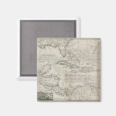 Aimant Carte des Caraïbes | 1715 (Recto/Verso)