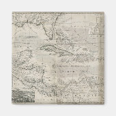 Aimant Carte des Caraïbes | 1715 (Devant)