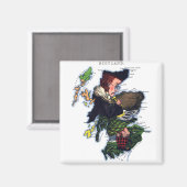 Aimant Carte des caricatures écossaises (Recto/Verso)