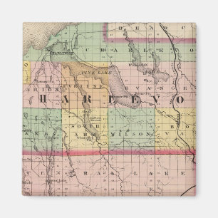 Aimant Carte des comtés de Charlevoix et d'Antrim, Michi