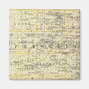 Aimant Carte des comtés de Franklin et Williamson