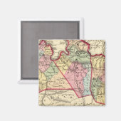 Aimant Carte des comtés de Mason, Jackson, Roane (Recto/Verso)