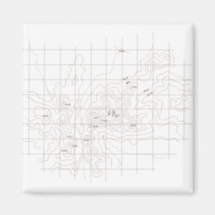 Aimant Carte des contours des montagnes - Toubkal