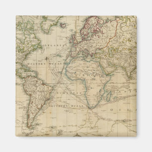 Aimant Carte des couleurs de la main dans le monde
