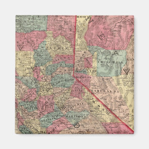 Aimant Carte des États de Californie et du Nevada