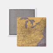 Aimant Carte des États de l'Atlantique (Recto/Verso)