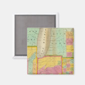 Aimant Carte des États de l'Ohio Indiana & Illinois (Recto/Verso)