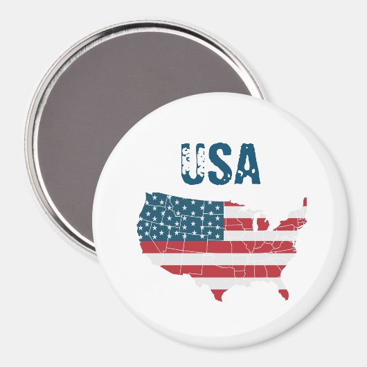 Aimant Carte des États-Unis (Recto/Verso)