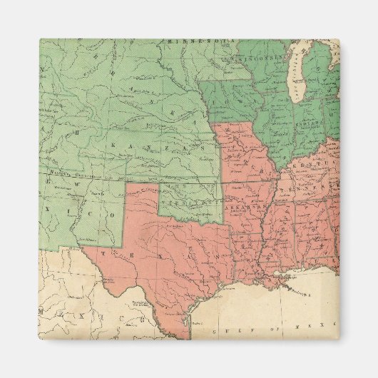 Aimant Carte des États-Unis 2 (Devant)