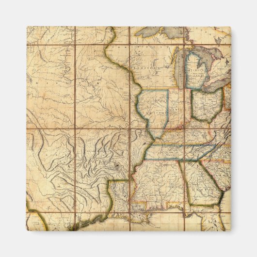 Aimant Carte des États-Unis 3 (Devant)