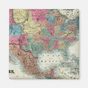 Aimant Carte Des États-Unis, Canada, Mexique