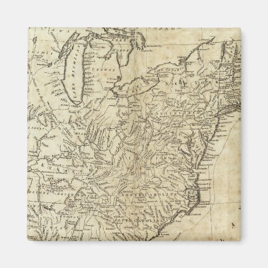 Aimant Carte des États-Unis d'Amérique (Devant)