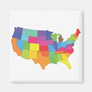 Aimant carte des Etats-Unis d'Amérique
