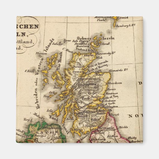 Aimant Carte des îles britanniques (Devant)