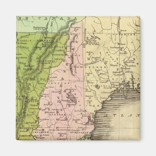Aimant Carte des Jeux olympiques des États de l'Est (Devant)