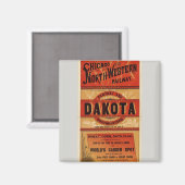 Aimant Carte des lignes de Chicago et Northwestern (Recto/Verso)