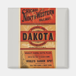 Aimant Carte des lignes de Chicago et Northwestern