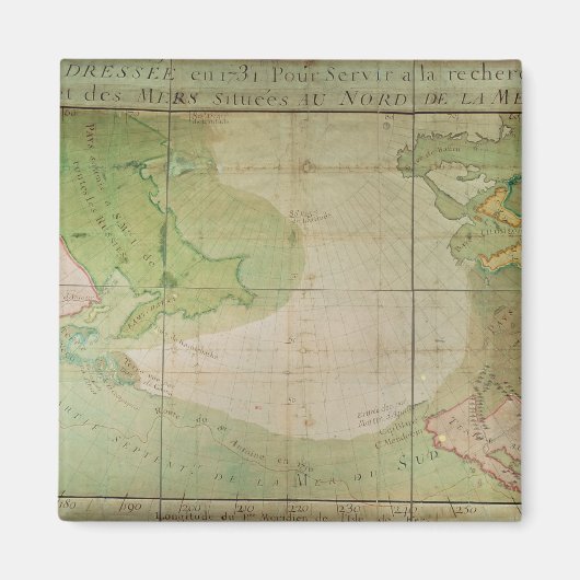 Aimant Carte des nouvelles découvertes (Devant)