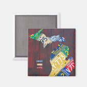 Aimant Carte des plaques de licence du Michigan par Desig (Recto/Verso)