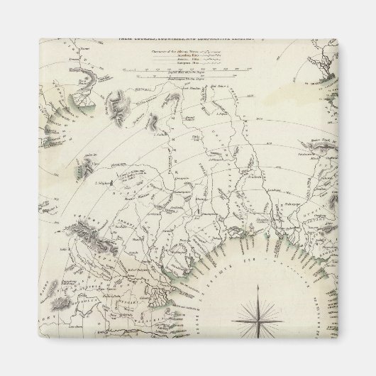 Aimant Carte des principaux cours d'eau (Devant)