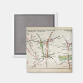 Aimant Carte des transports de Londres, vers 1915 (Recto/Verso)