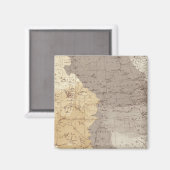 Aimant Carte des zones de drainage aux États-Unis (Recto/Verso)