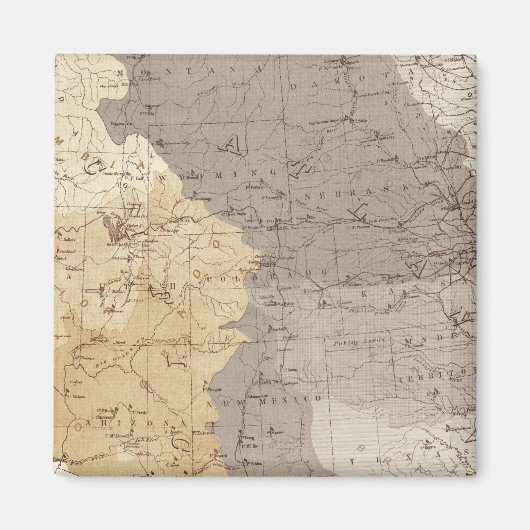 Aimant Carte des zones de drainage aux États-Unis (Devant)