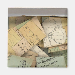 Aimant Carte détaillée, États-Unis d'Amérique