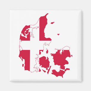 Aimant Carte Drapeau Danemark
