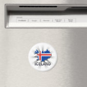 Aimant Carte Drapeau Islande 2.0 (In Situ (Lave-vaisselle))