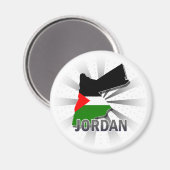 Aimant Carte Drapeau Jordanie 2.0 (Recto/Verso)
