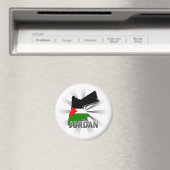 Aimant Carte Drapeau Jordanie 2.0 (In Situ (Lave-vaisselle))
