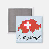Aimant Carte Drapeau Suisse (Recto/Verso)