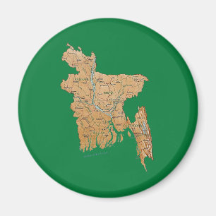 Aimant Carte du Bangladesh