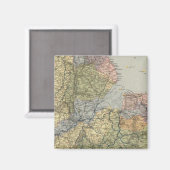 Aimant Carte du bassin hydrographique Angleterre, Pays de (Recto/Verso)