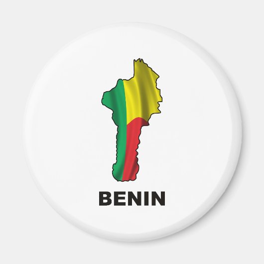 Aimant Carte Du Bénin (Devant)