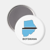 Aimant Carte Du Botswana (Recto/Verso)