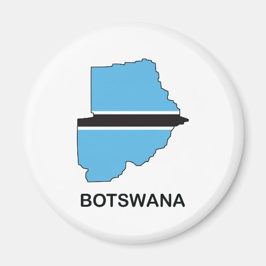 Aimant Carte Du Botswana (Devant)