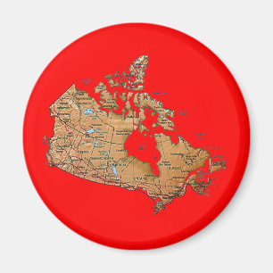 Aimant Carte du Canada