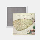 Aimant Carte du Ceylan selon Nicolas Visscher (Recto/Verso)