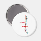 Aimant Carte du Chili (Recto/Verso)