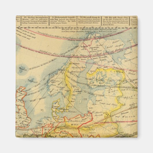 Aimant Carte du climat de l'Europe (Devant)