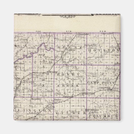 Aimant Carte du comté d'Adams (Devant)